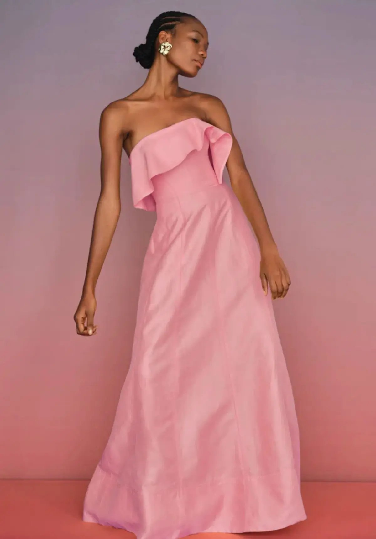 Aje Shallows Strapless Gown in Pink Size 8 photo 6