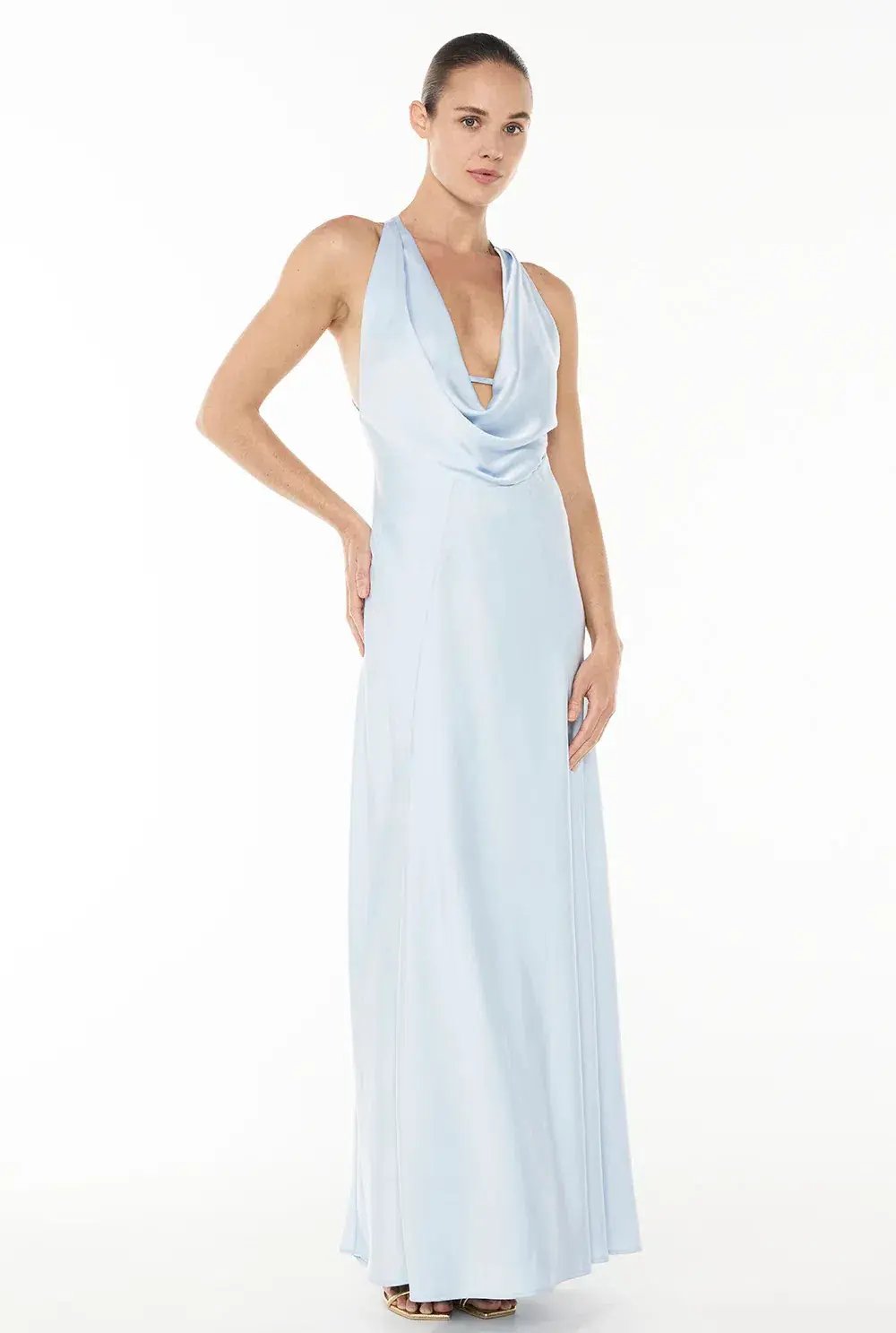 Manning Cartell Charmed Cowl Slip Dress Dove Blue Size 8 photo 2