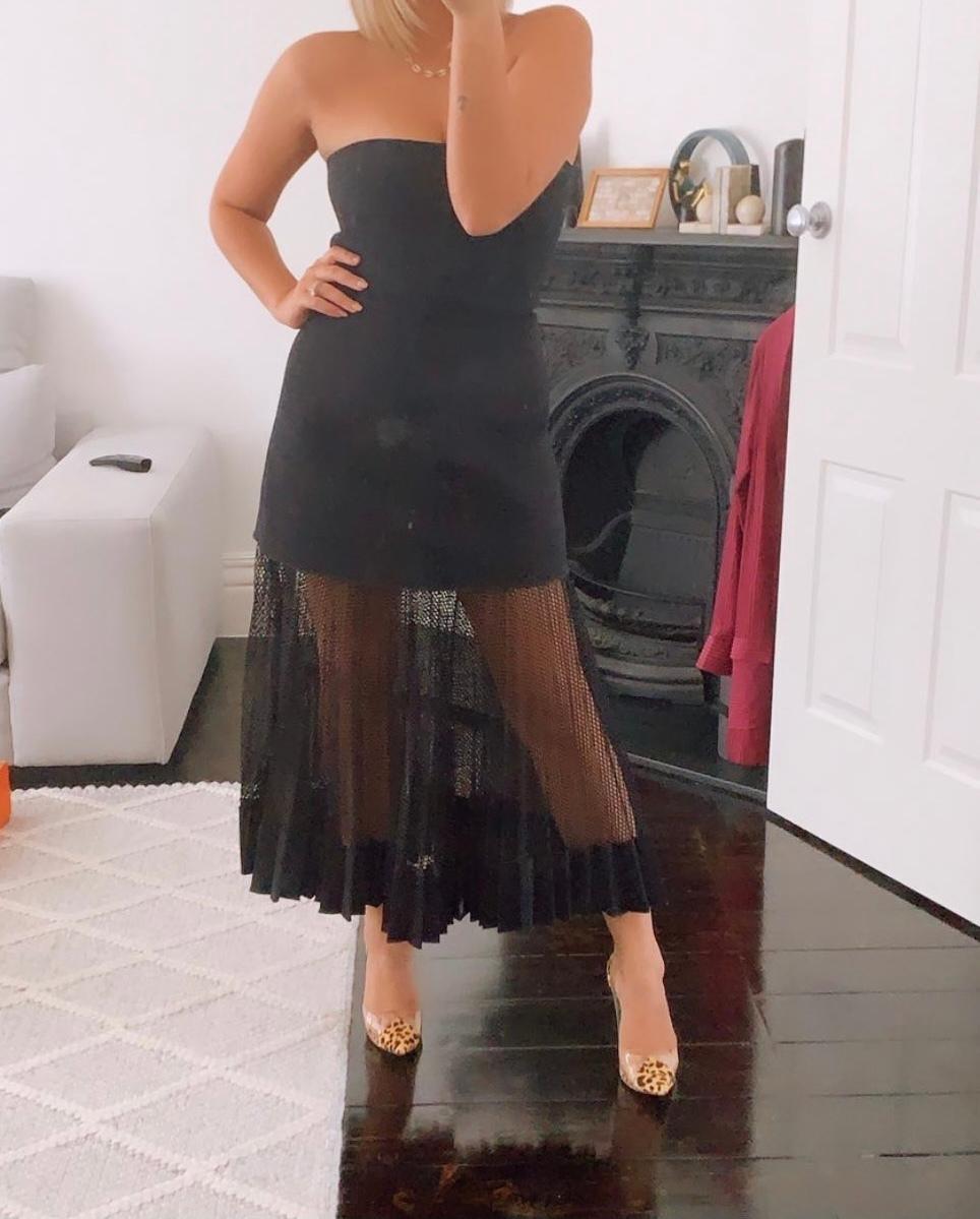 Dion Lee Net Pleat Dress Black Size 10 photo 3