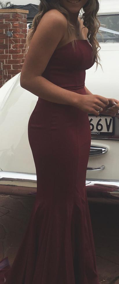 Burgundy Floor length Gown Size 8 photo 2