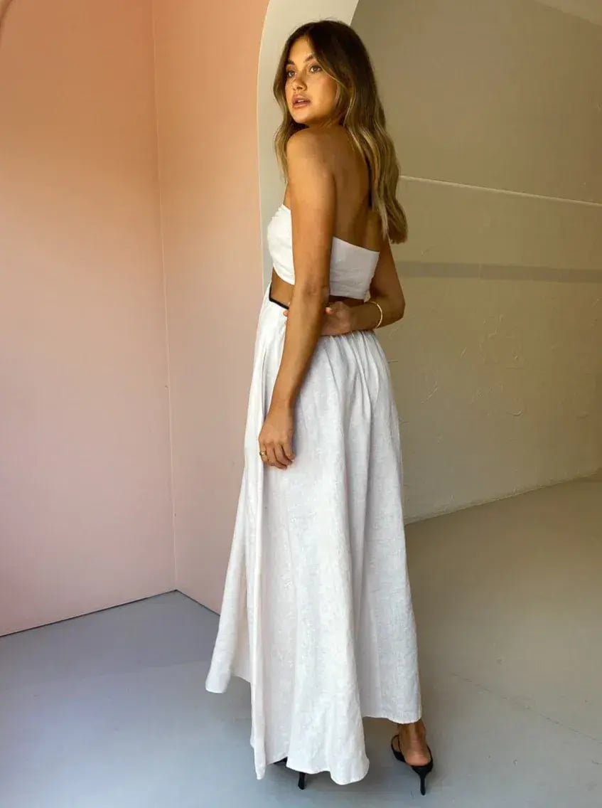 Bec & Bridge Noelle Cut Out Maxi Dress in Natural Size 8 / S photo 3