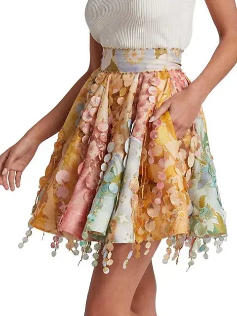 Zimmermann Tempo Patch Mini Skirt Print Size 1 / Au 10 photo 3