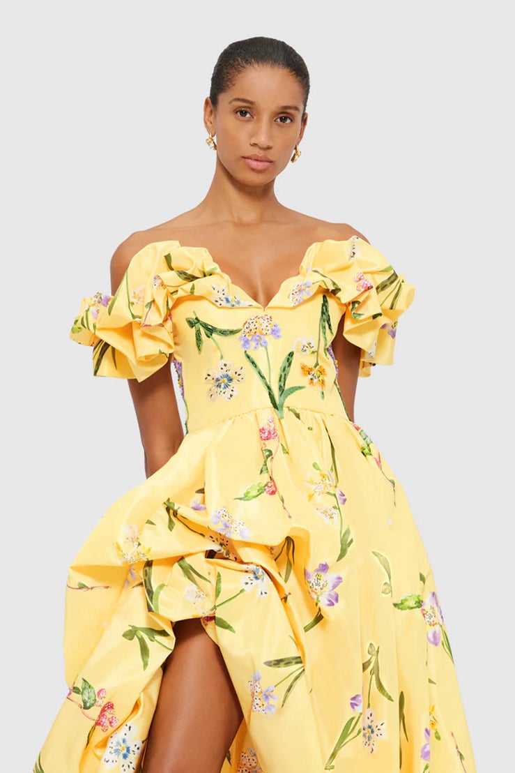 Leo Lin Maxime Voluminous Gown - Wild Flower in Sorbet photo 2