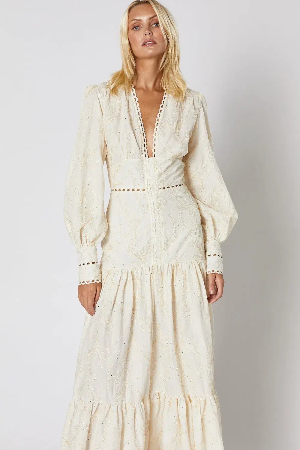 Winona Genevieve Dress Cream Size S photo 3