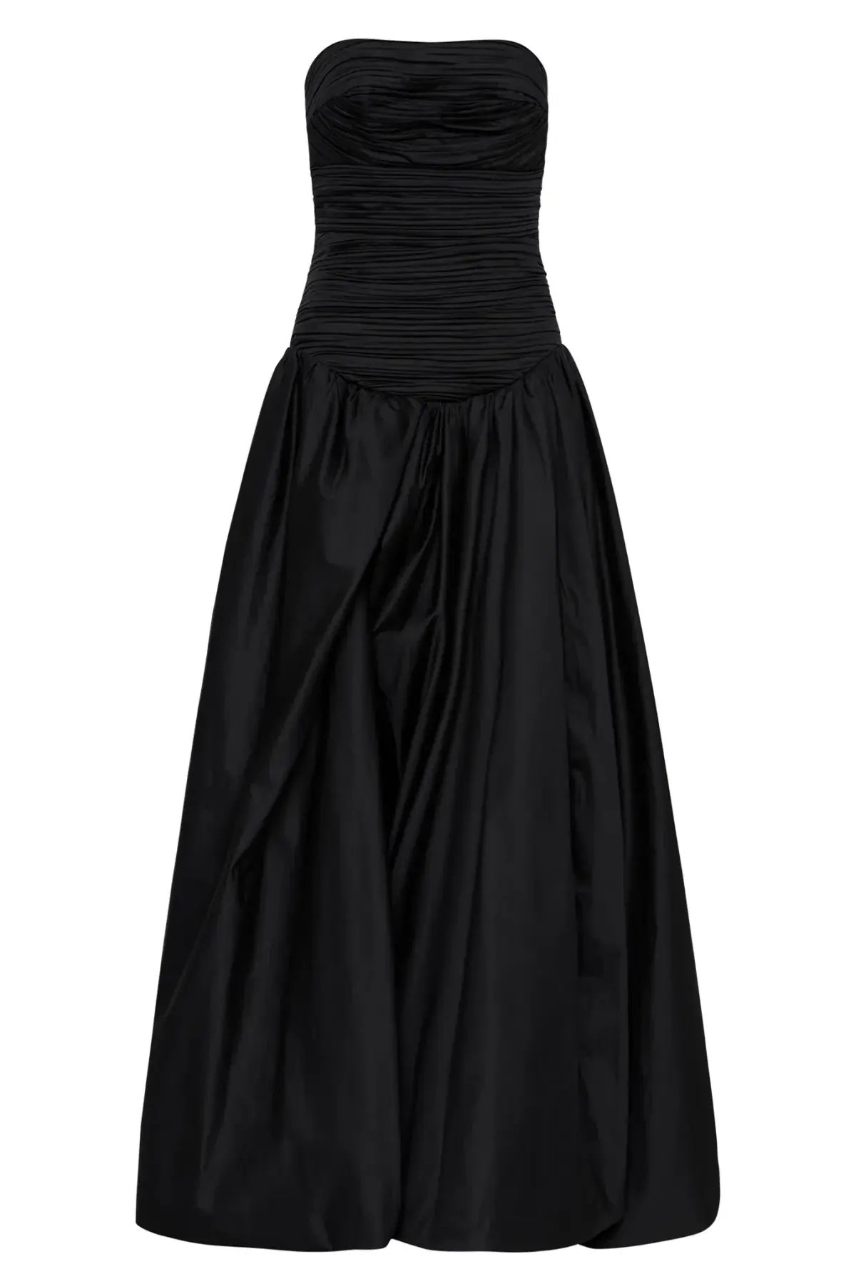 AJE Violette Bubble Hem Maxi Dress in Black Size 8 photo 4