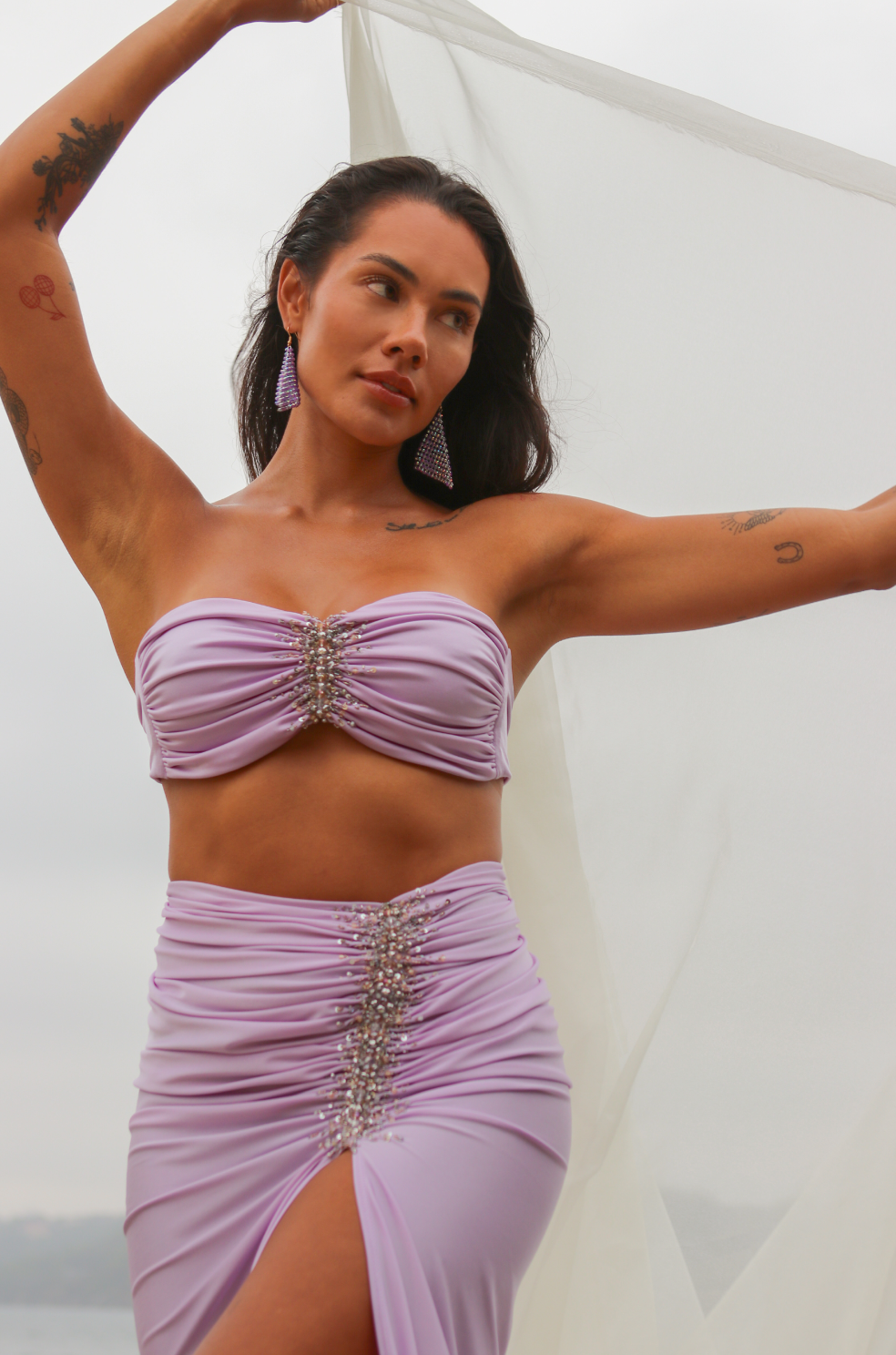 SERENDIPITY TWO PIECE SET LILAC BLACK photo 3