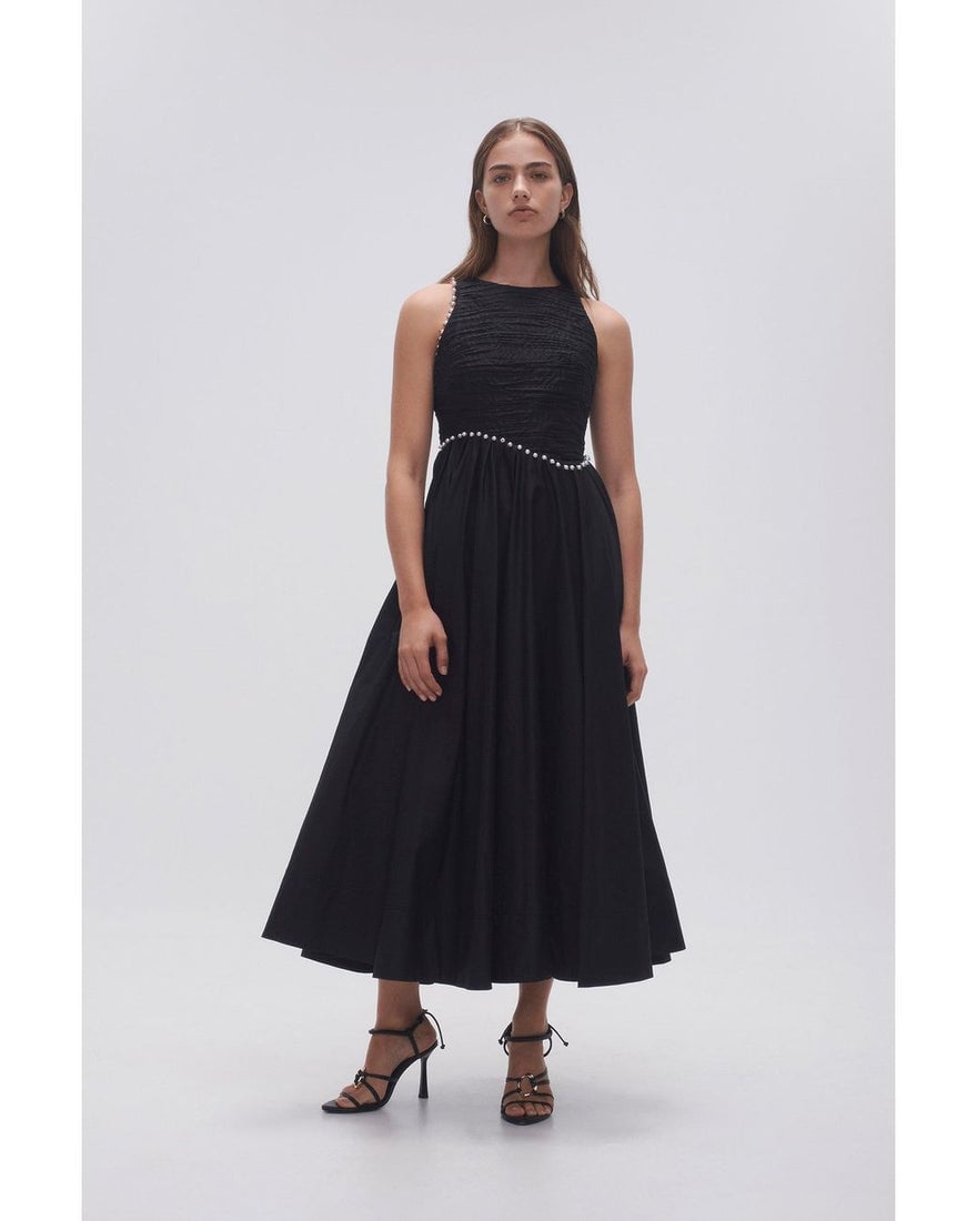 Aje Florence Pearl Trim Midi Dress photo 2