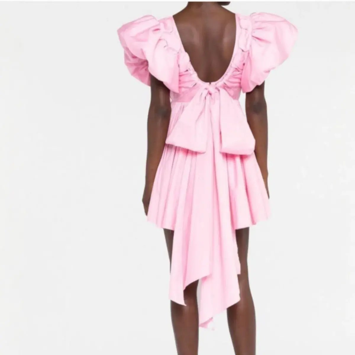 AJE Gretta Bow Back Short Mini Dress in Ballet Pink Size AU 8 photo 5