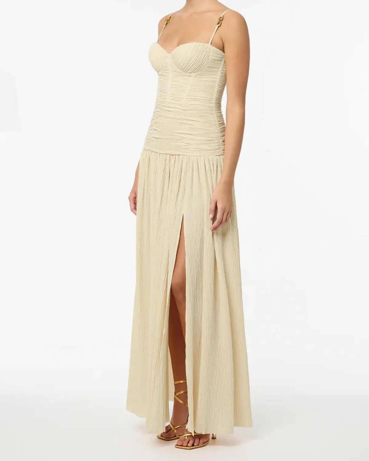 Manning Cartell Double Time Pleat Dress Nougat Size 6 photo 3