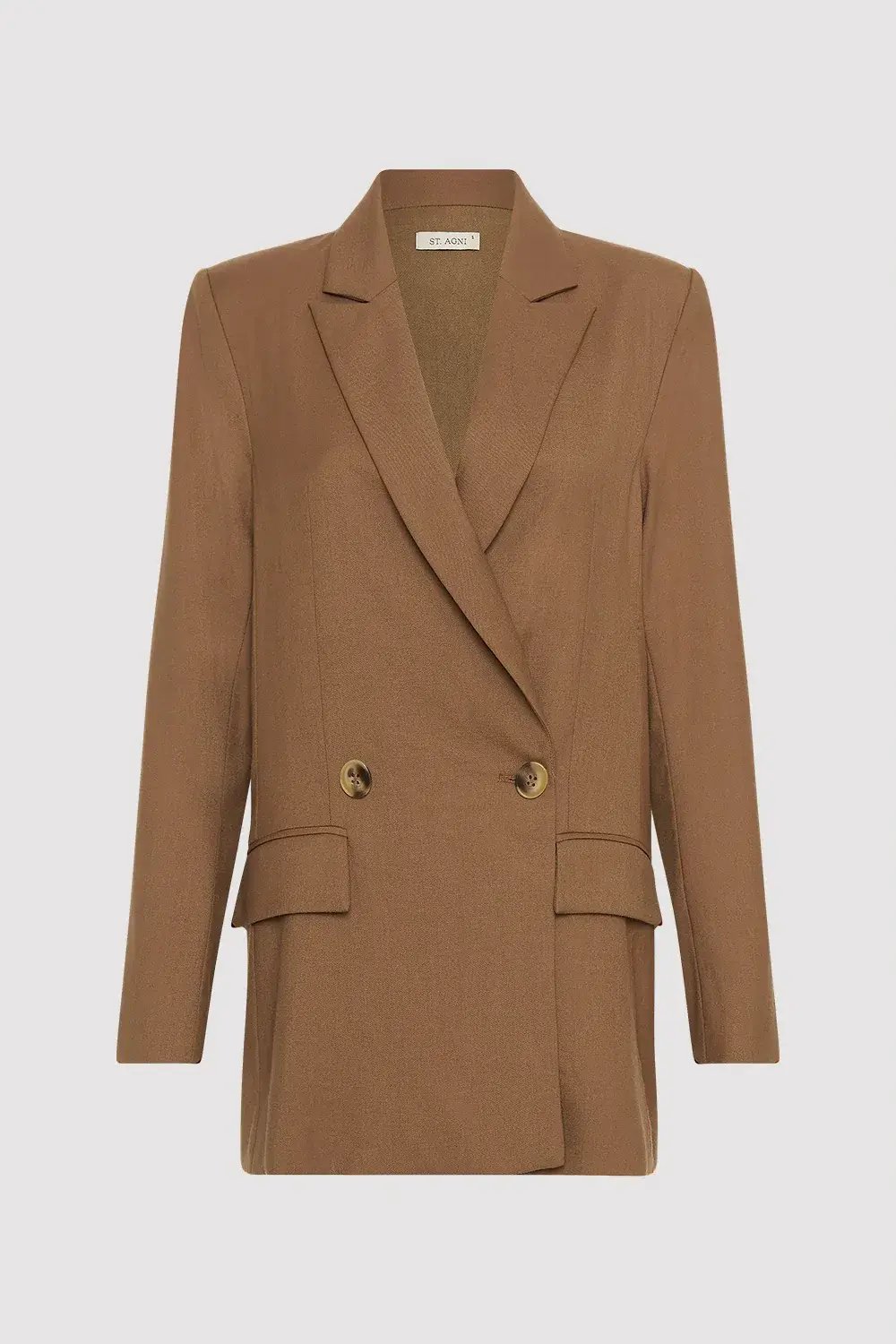 St. Agni Tailored Two-pIece Suit Brown Size 6/XS photo 3