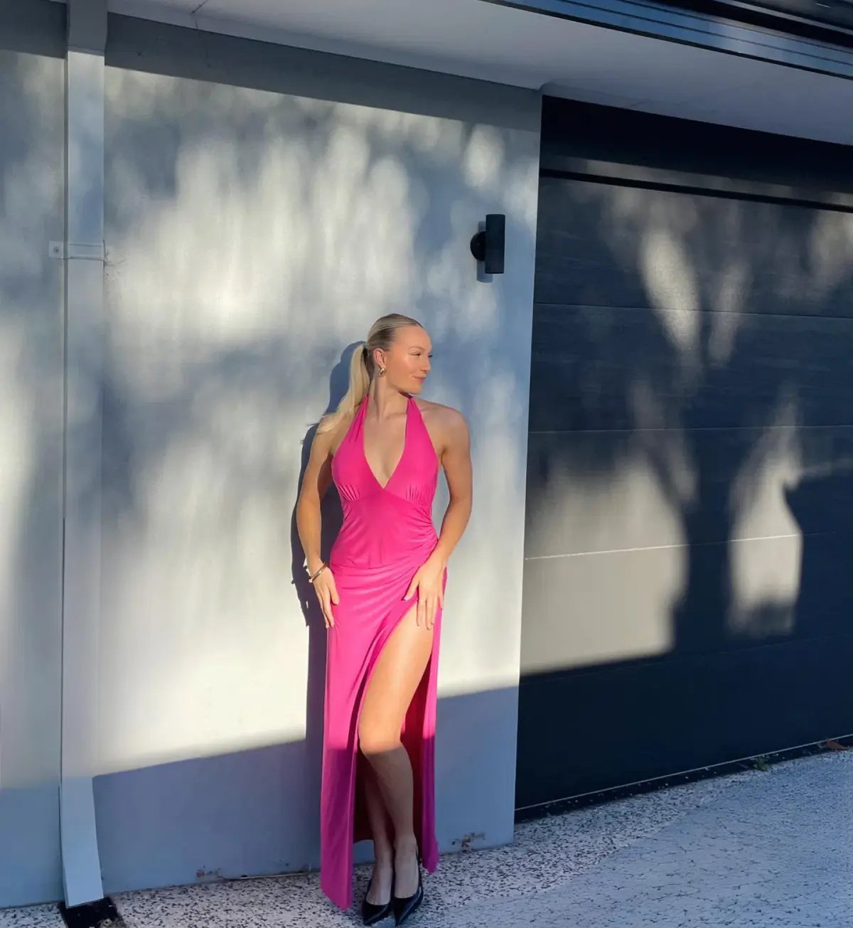 With Harper Lu Halter Maxi Dress in Fuchsia Size XS (AU 6) photo 4
