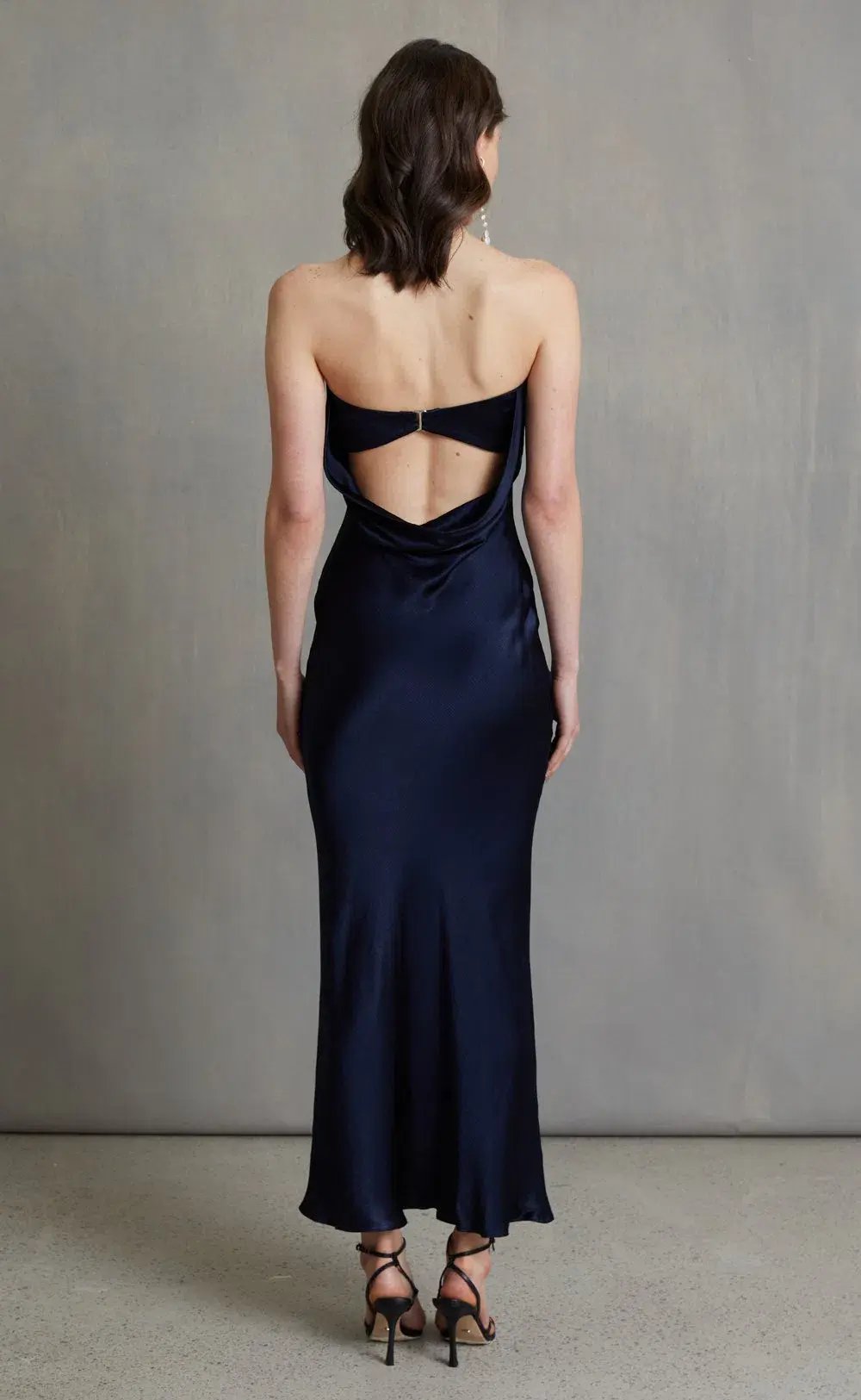 Bec & Bridge Moon Dance Strapless Dress Ink Blue Size 8 photo 3