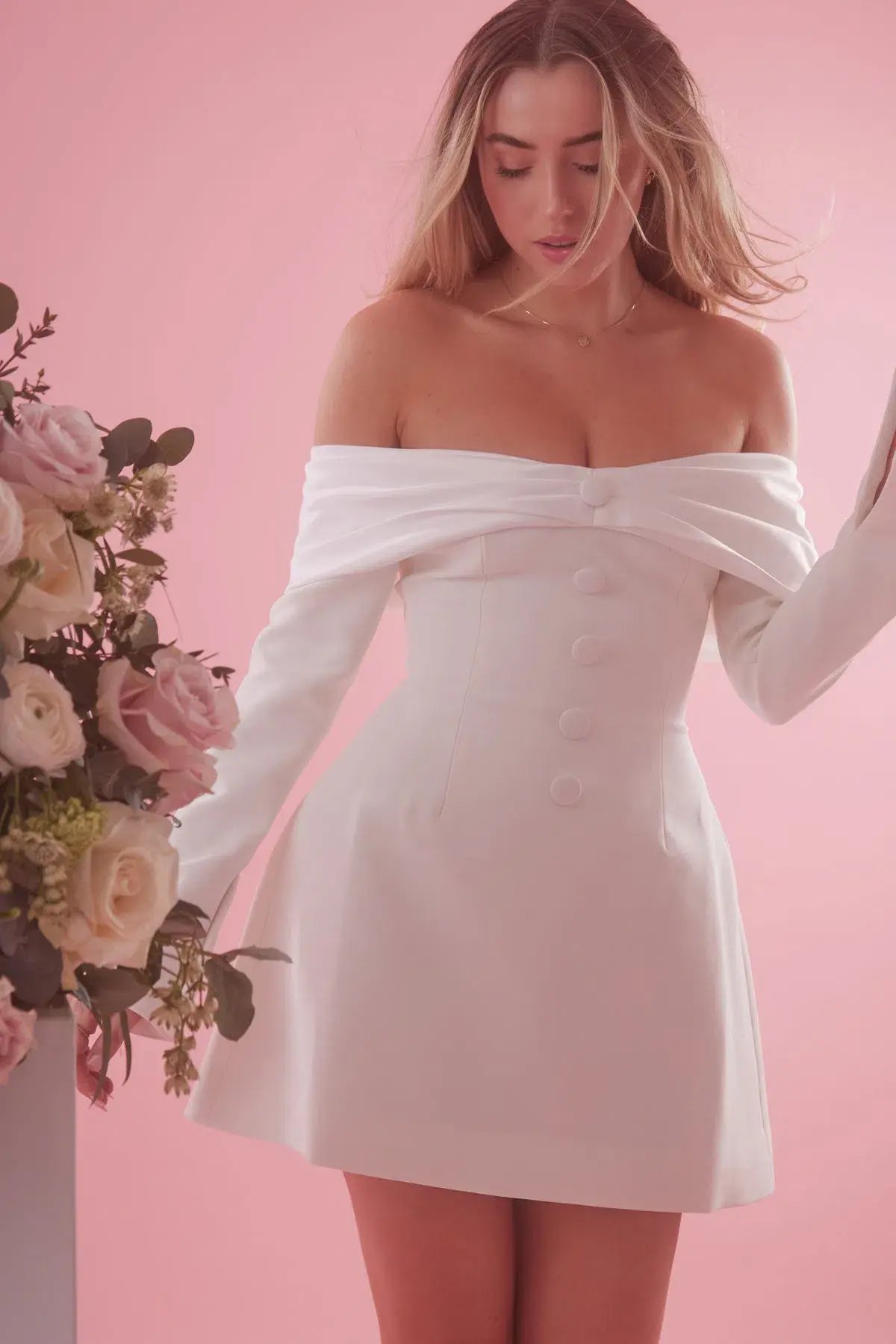 Odd Muse The Ultimate Muse Bow Mini Dress White Size AU 8 photo 4