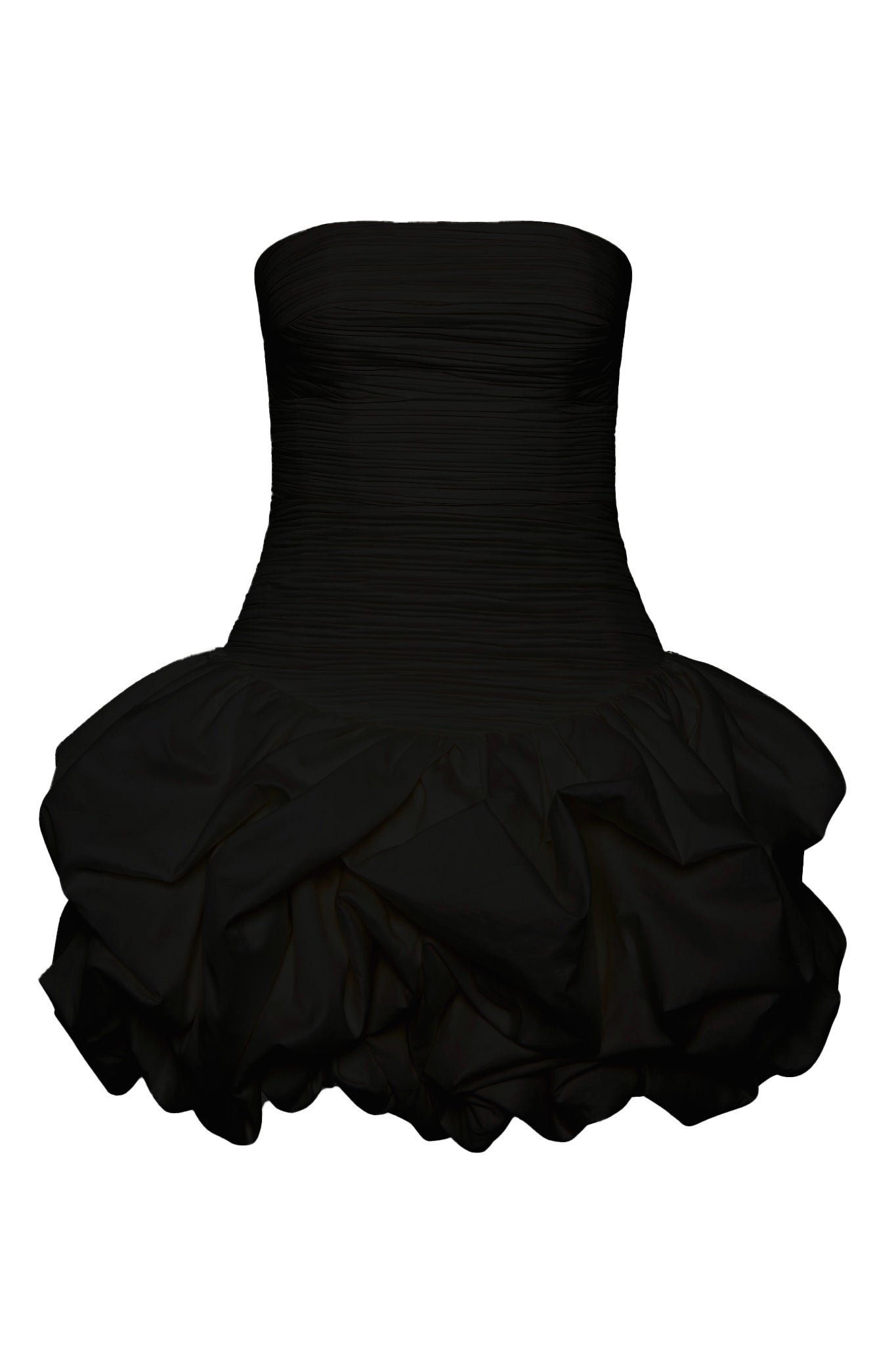 Violette Bubble Hem Mini Dress in Black photo 5