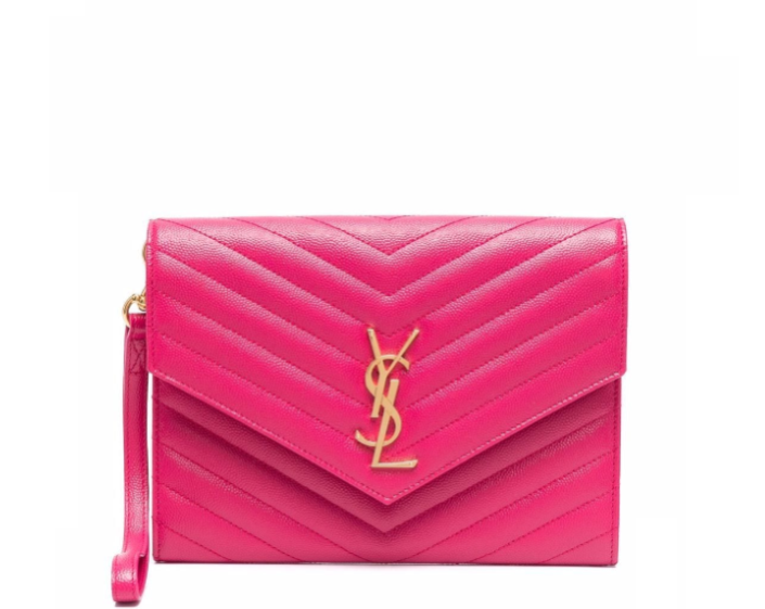 Saint Laurent Flap Pouch In Hot Pink photo 2
