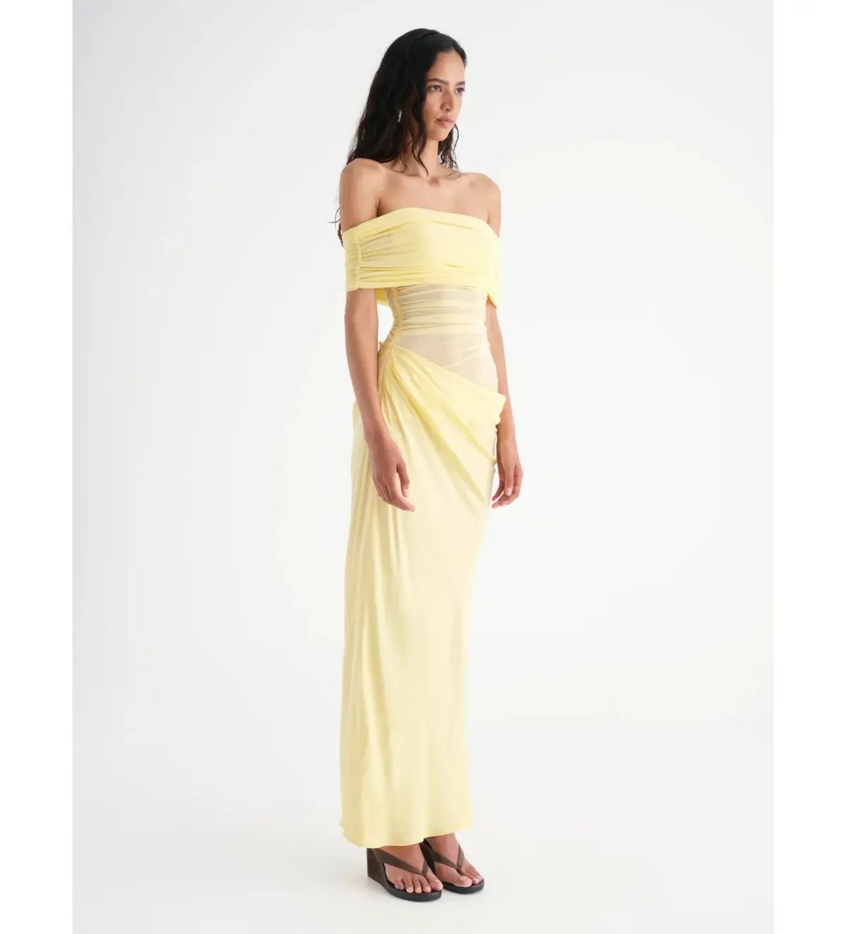 Benni Nico Off Shoulder Maxi Butter Size 10 photo 4