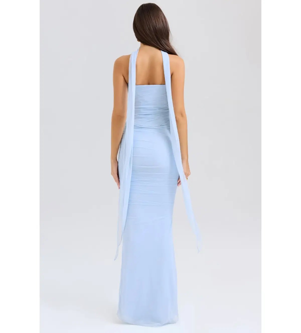 House Of CB Set Hallie Strapless Corset With Neck Scarf & Cassidy Fluted Hem Maxi Skirt Bluebell  Size L/AU 12 photo 4