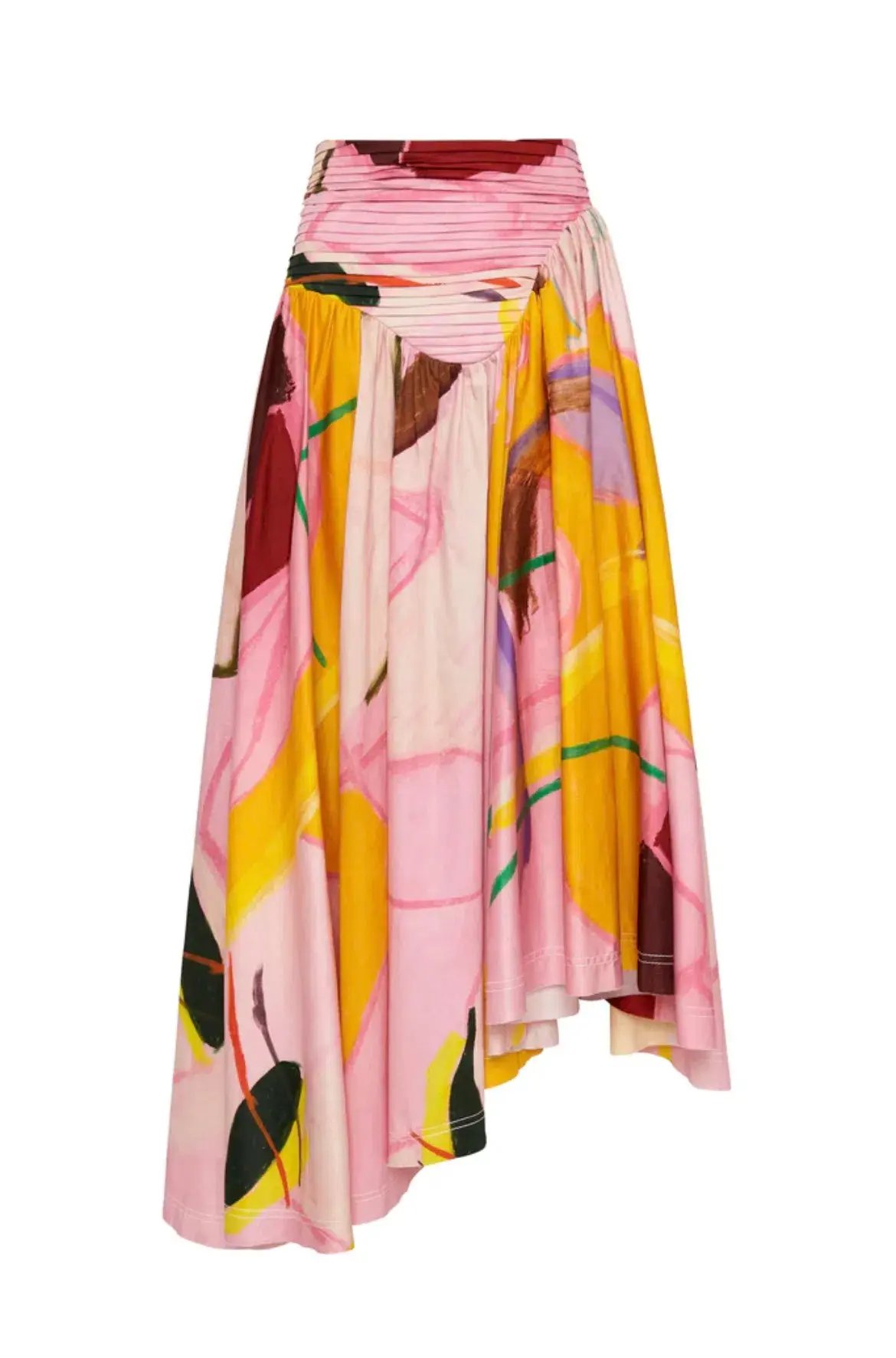 AJE Jolie Asymmetrical Midi Skirt Print Size 6 photo 4