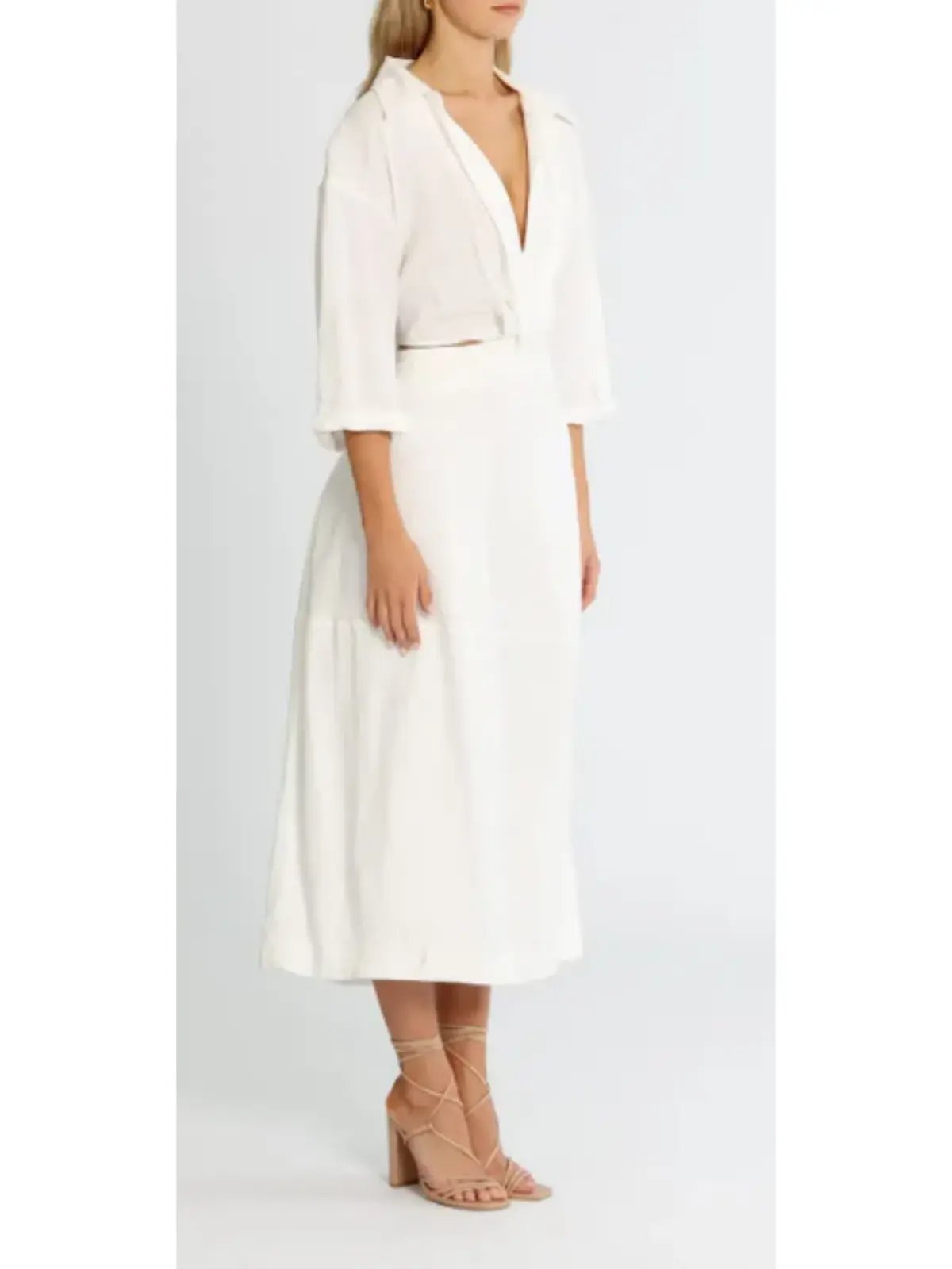 Camilla and Marc Marina Midi Dress in White Size AU 12 photo 2