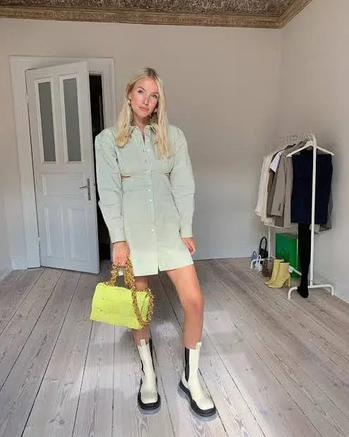 Jacquemus La Robe Cavaou Courte Shirt Mini Dress Beige Size 40 / AU 10 photo 5