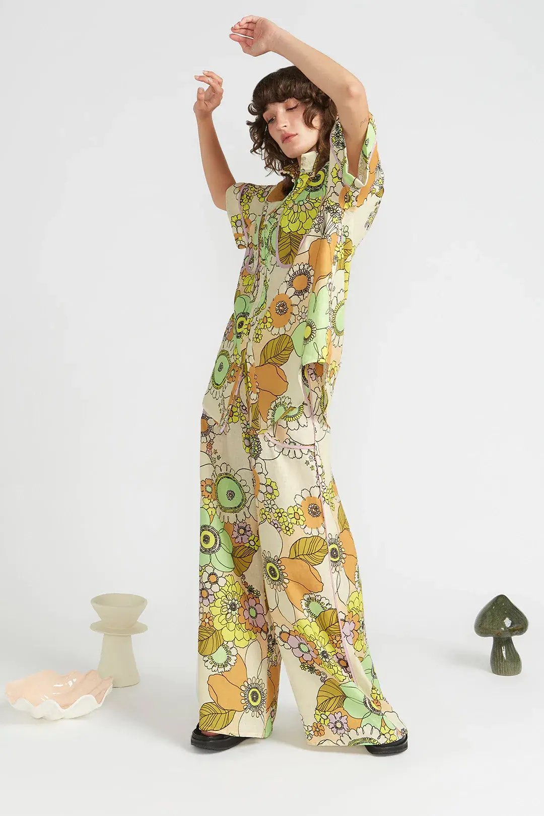 Alemais Farrah Oversized Shirt & Track Pant Set Size 12 photo 2