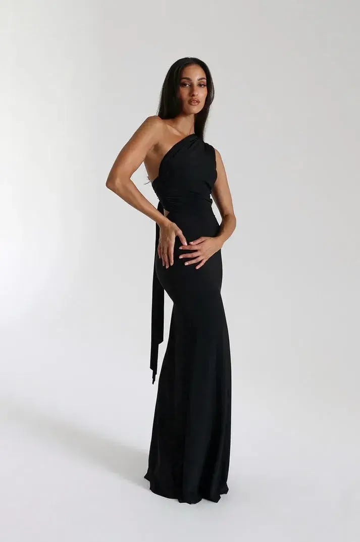 Natalie Rolt Black Fabienne Gown Size AU 6 photo 3