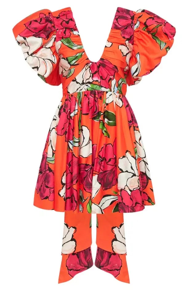 Aje Gretta Bow Back Mini Dress in Vivid Camellia Print Size 12 photo 4