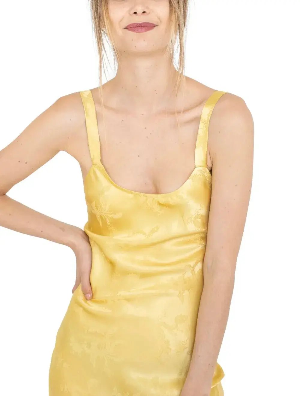Realisation Par Allegra Dress Yellow Dragon Silk Jacquard Size XS/6 photo 3