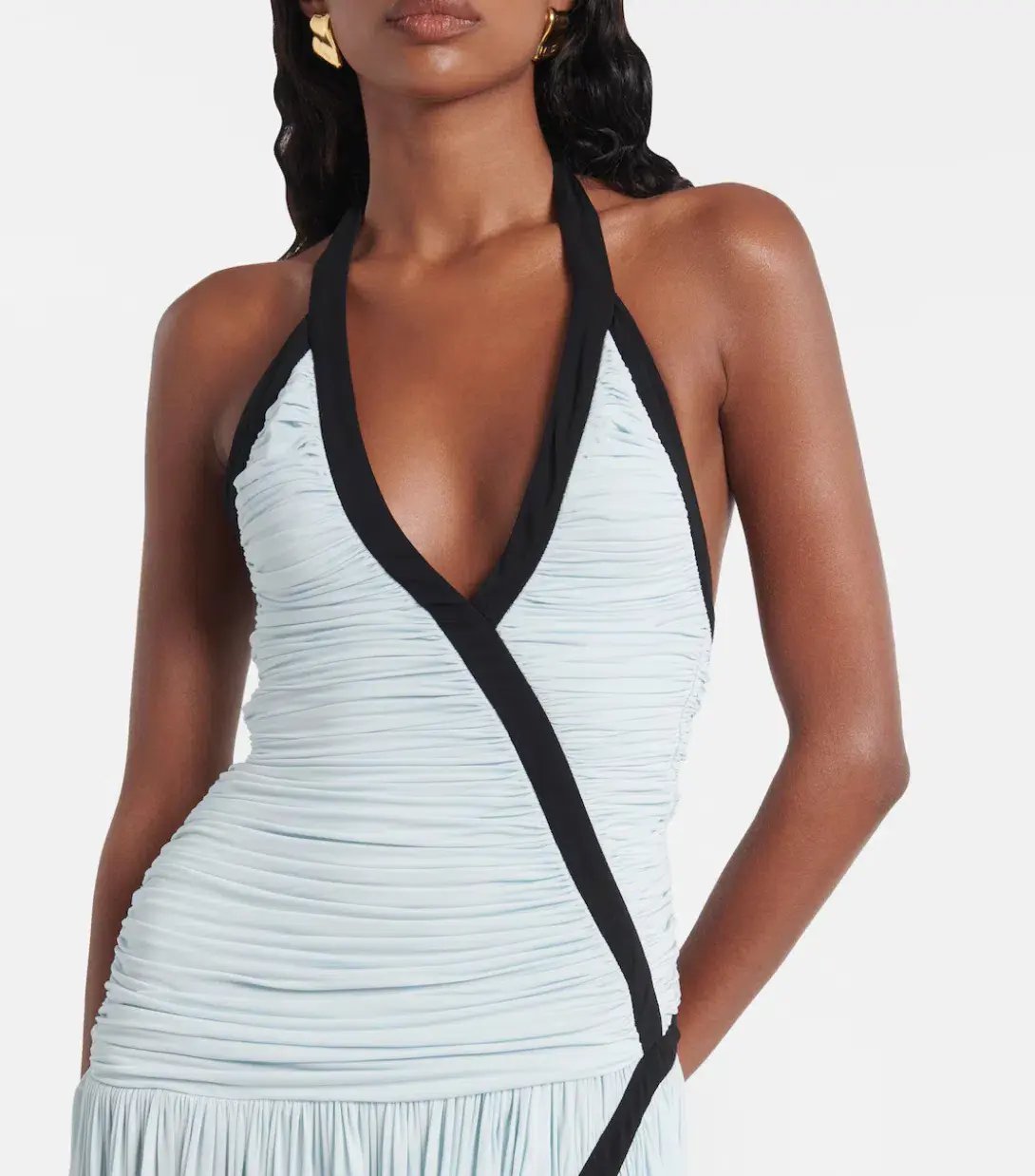 Christopher Esber Suspended Ruched Jersey Maxi Dress Size 8 photo 3