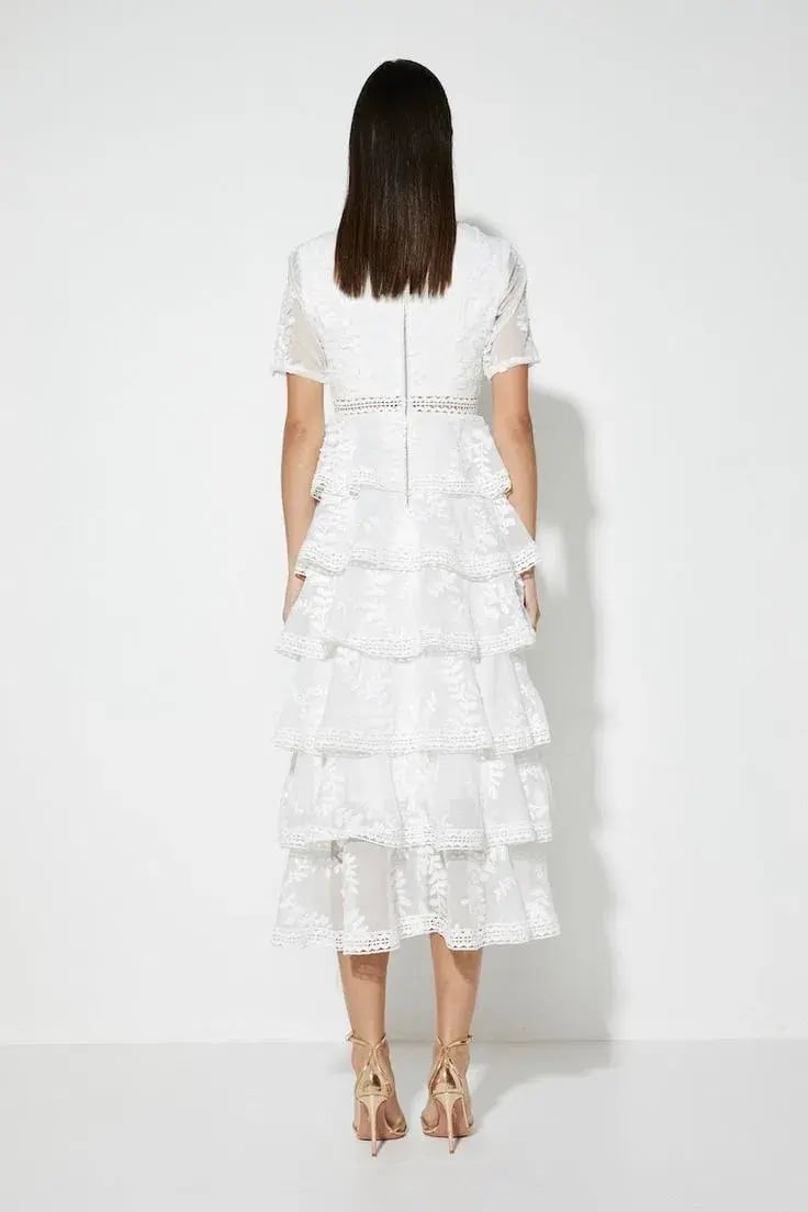 Mossman The Colossal Maxi Dress White Size 6 photo 3