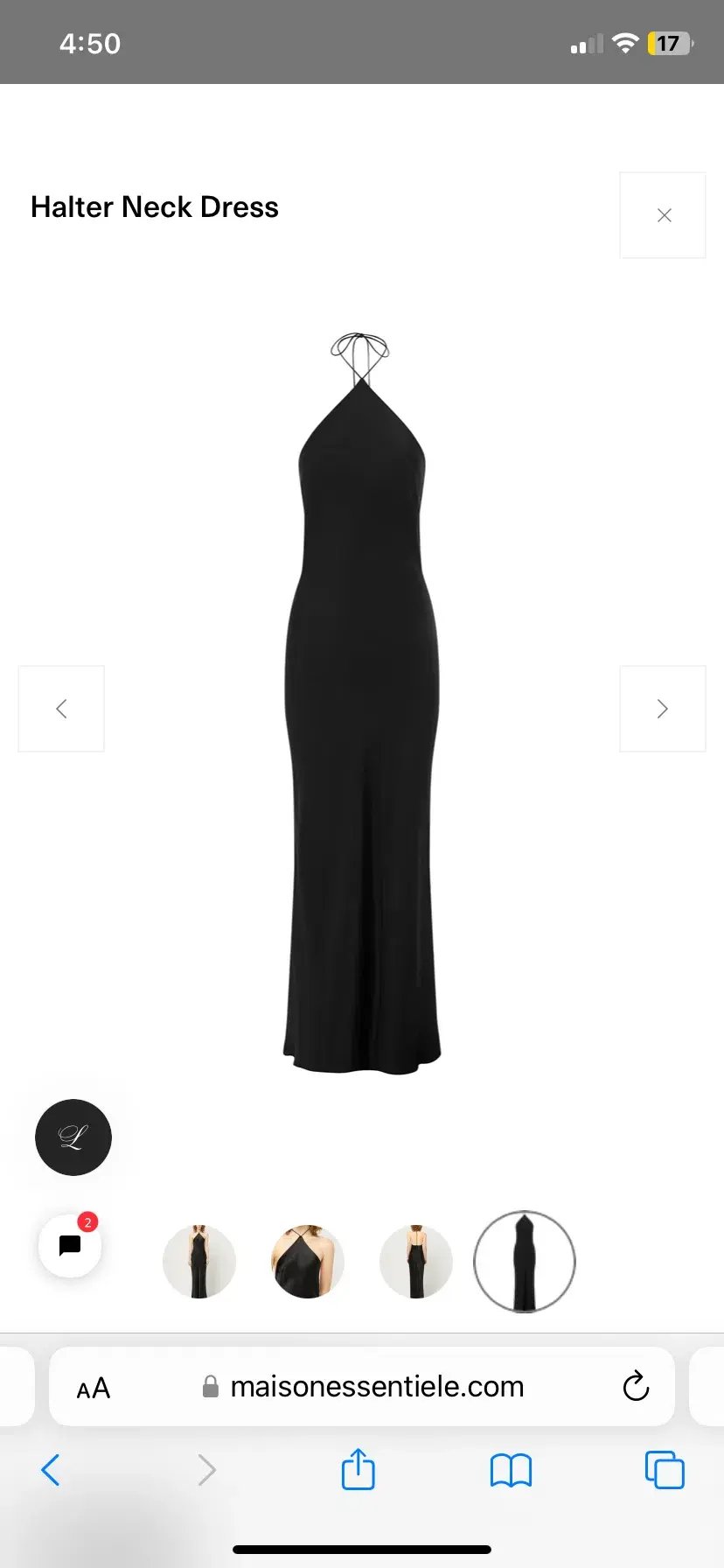 Maison essentiele halter neck dress Black S photo 4