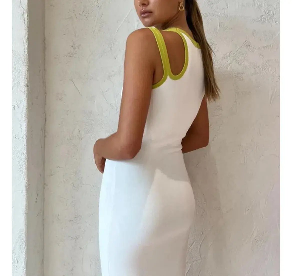 SIR the Label Evalina Cut Out Maxi Dress in Citrus Size 1/8 photo 3