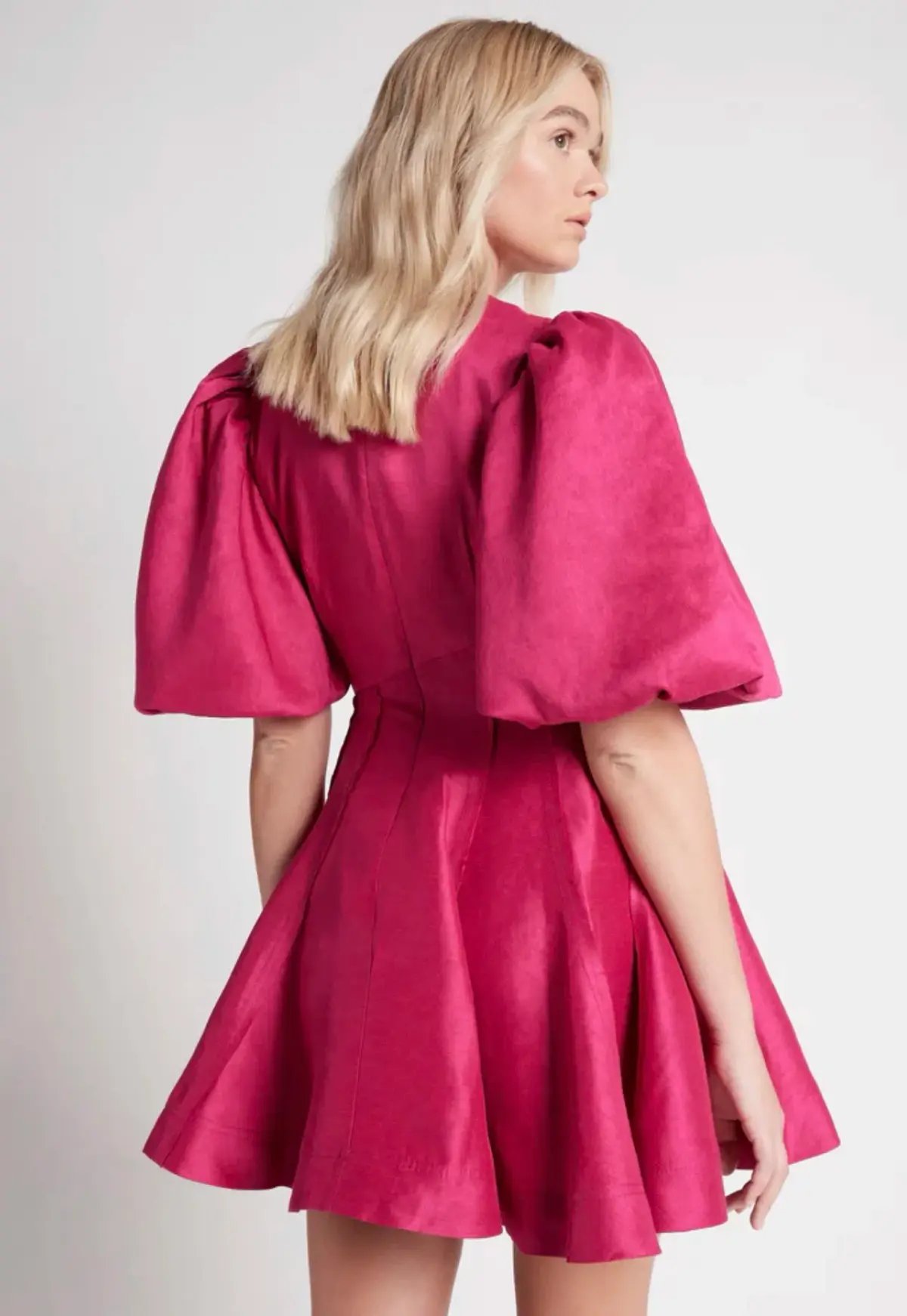 Aje Admiration Asymmetric Mini Dress Pink Size 8 photo 3