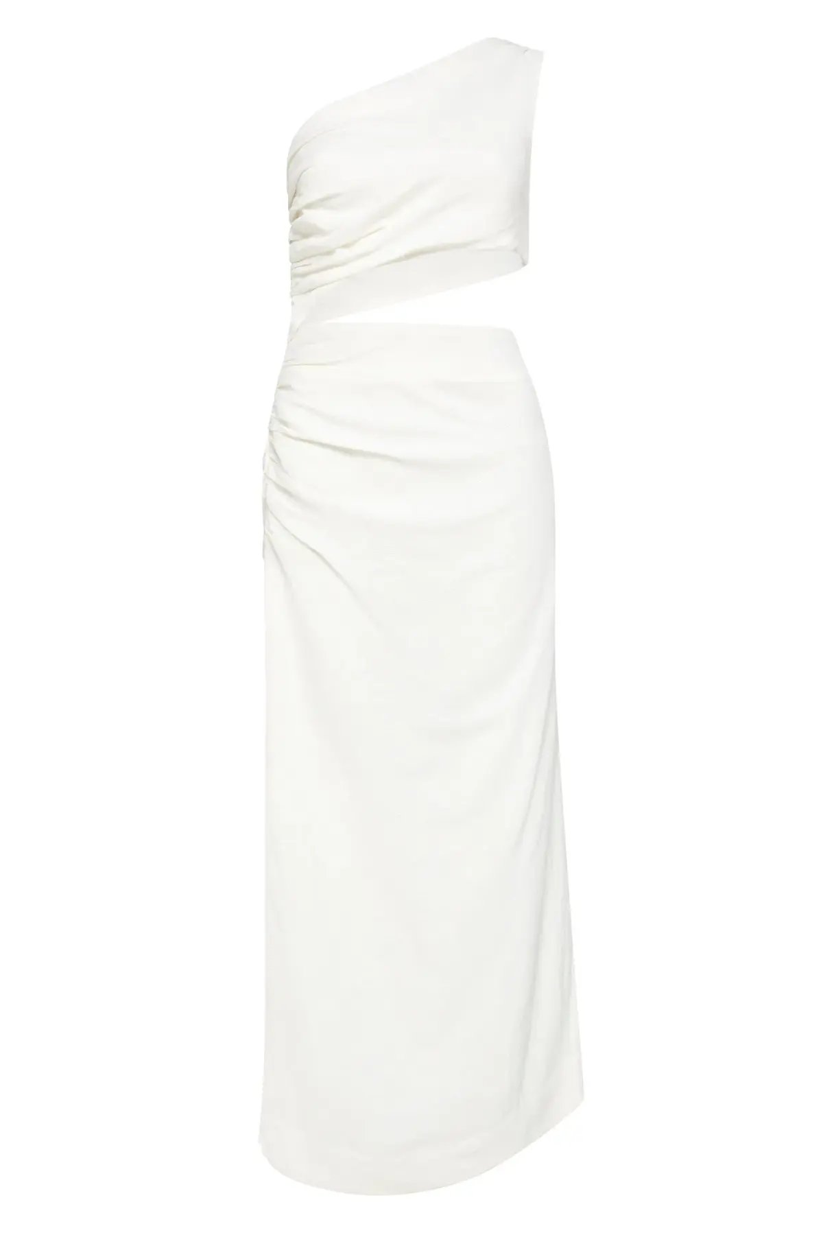 Sir The Label Clemence One Shoulder Midi Dress in Ivory Size 0 photo 5