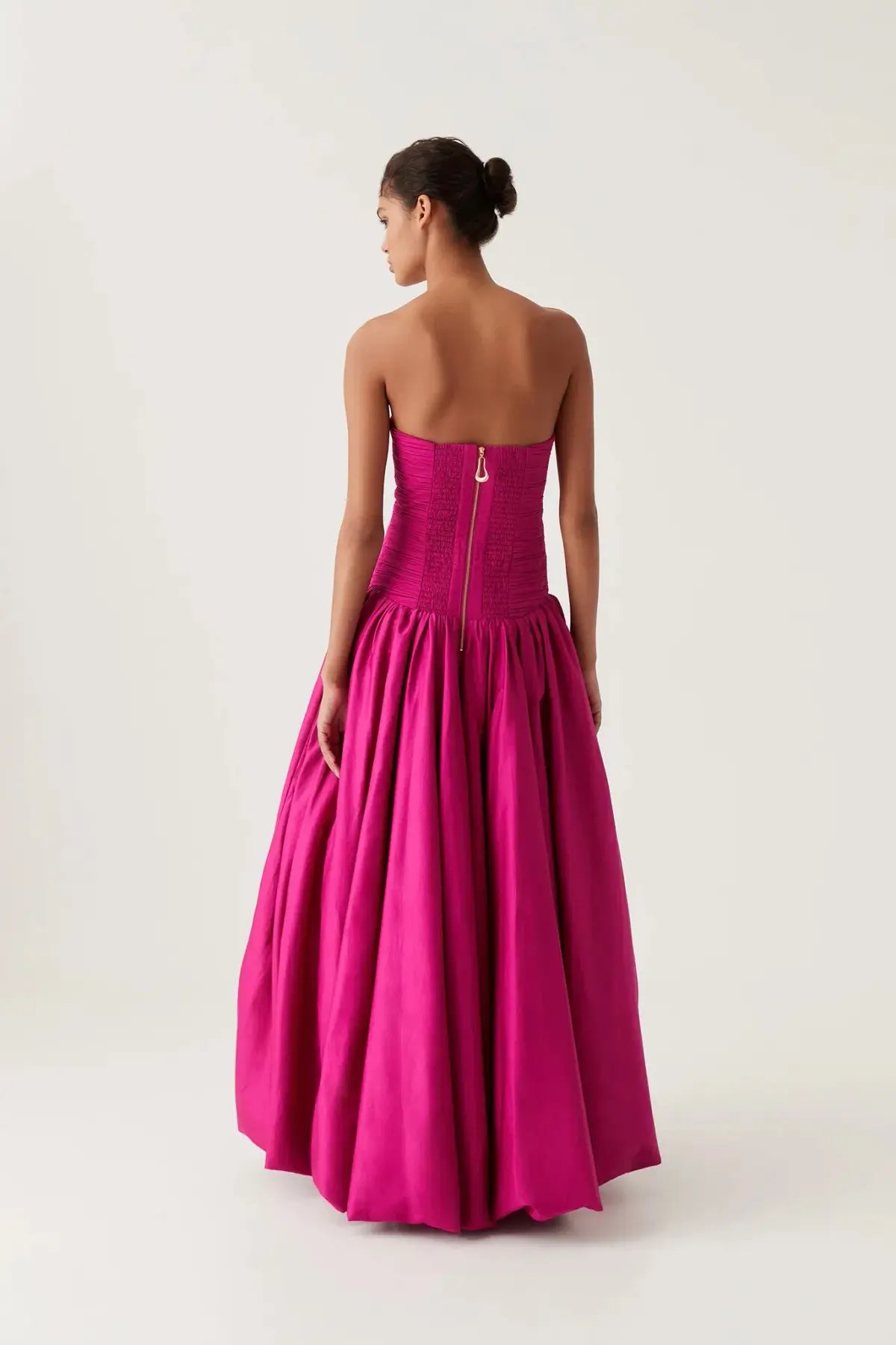Aje Violette Bubble Hem Maxi Dress Deep Magenta Size AU 8 photo 3