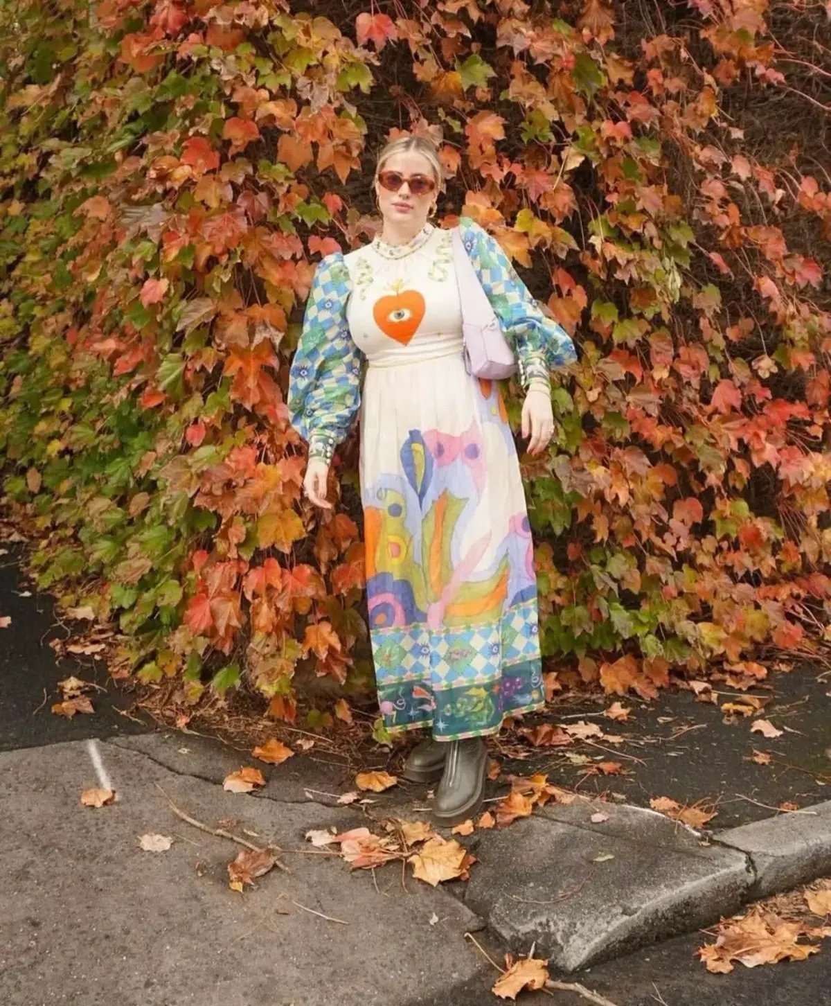 Alemais Lou Balloon Sleeve Midi Multi Print Size 12 photo 3