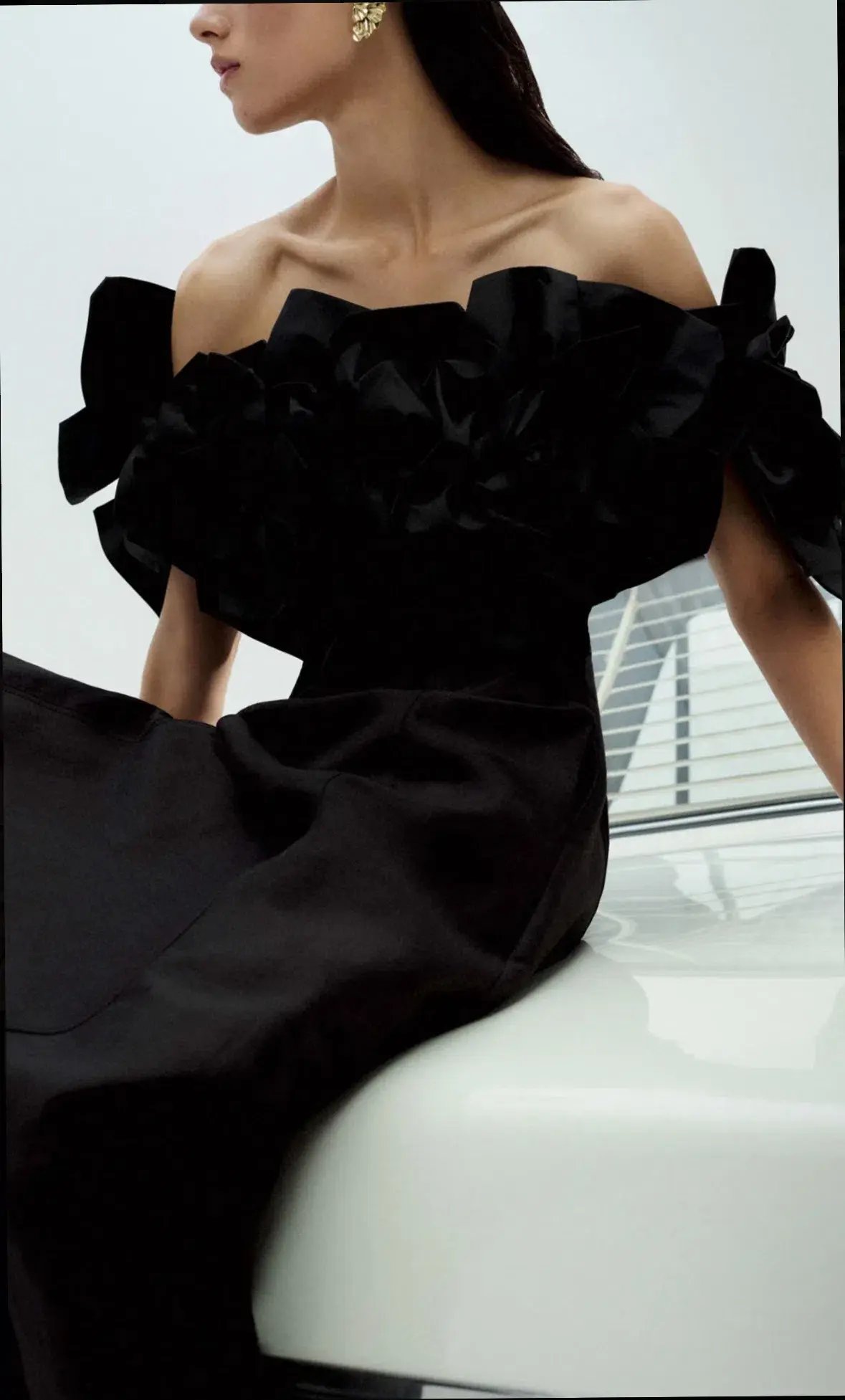 Aje Etta Midi Dress Black Size 14 photo 3