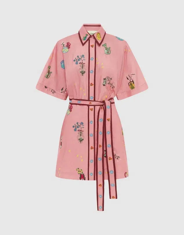 Alemais Timmy Embroidered Mini Dress Size 6 photo 3