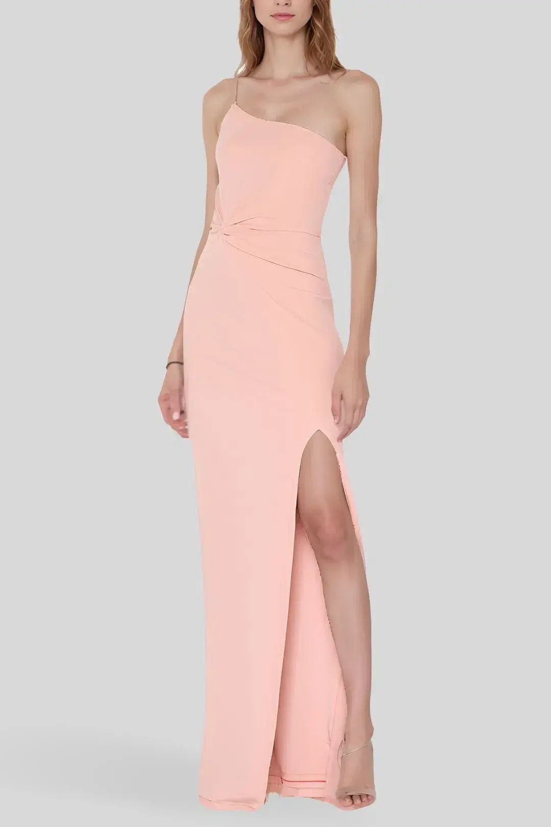 Nookie Lust One Shoulder Gown in Blush Pink Size 8 photo 2