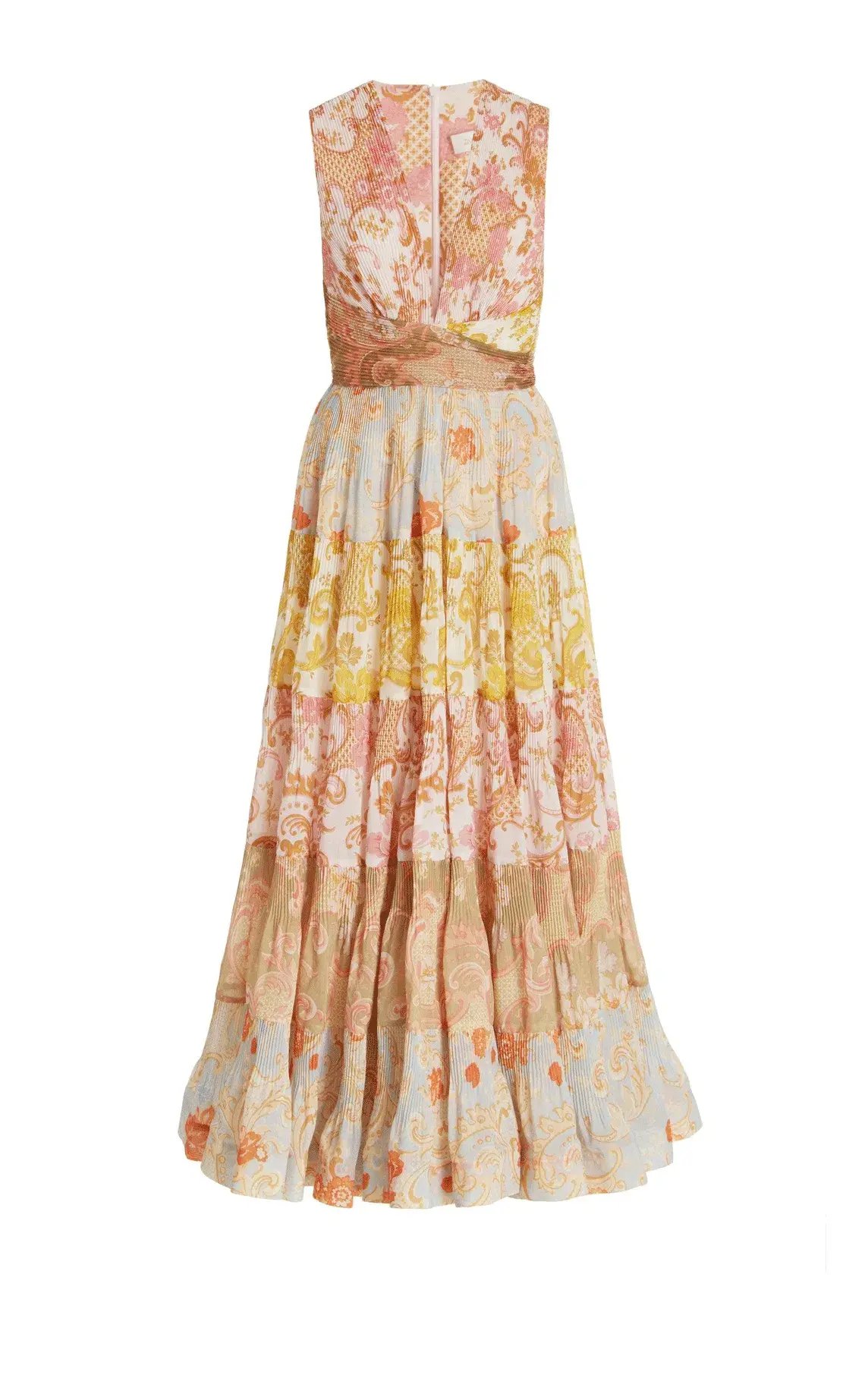 Zimmermann Postcard Pleated Midi Dress Spliced Size 0P / AU 6 photo 2