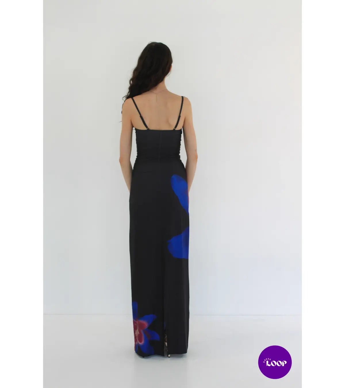 With Harper Lu Slip Maxi Dress Midnight Lily Floral Size XS/AU 6 photo 4
