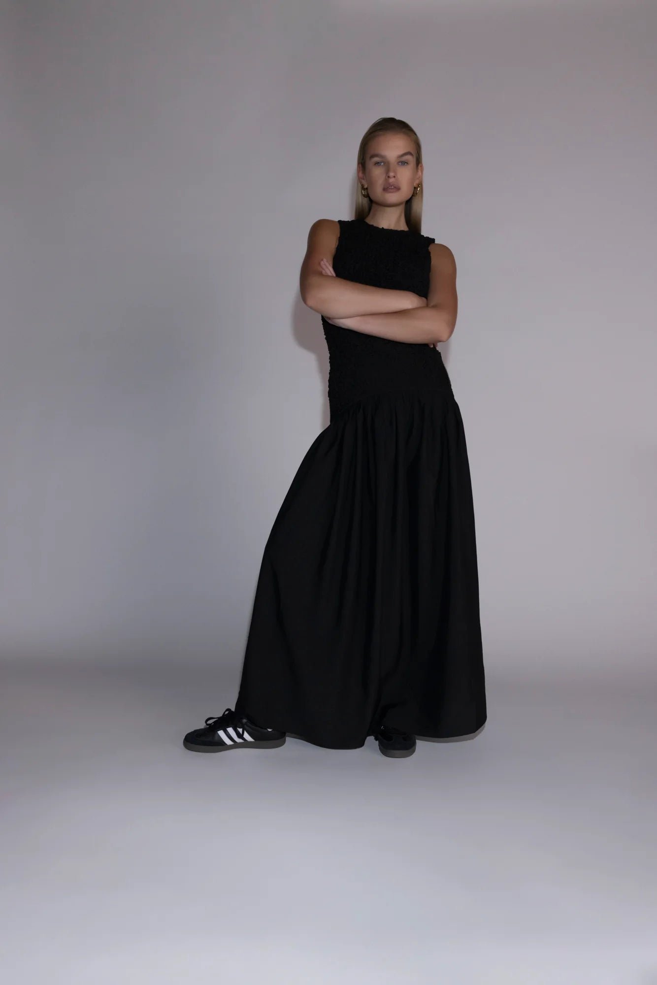 THE WOLF GANG MARISOL MIDI DRESS - NOIR photo 3