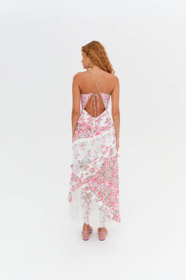 FOR LOVE & LEMONS ROSALYN MAXI DRESS - PINK photo 4