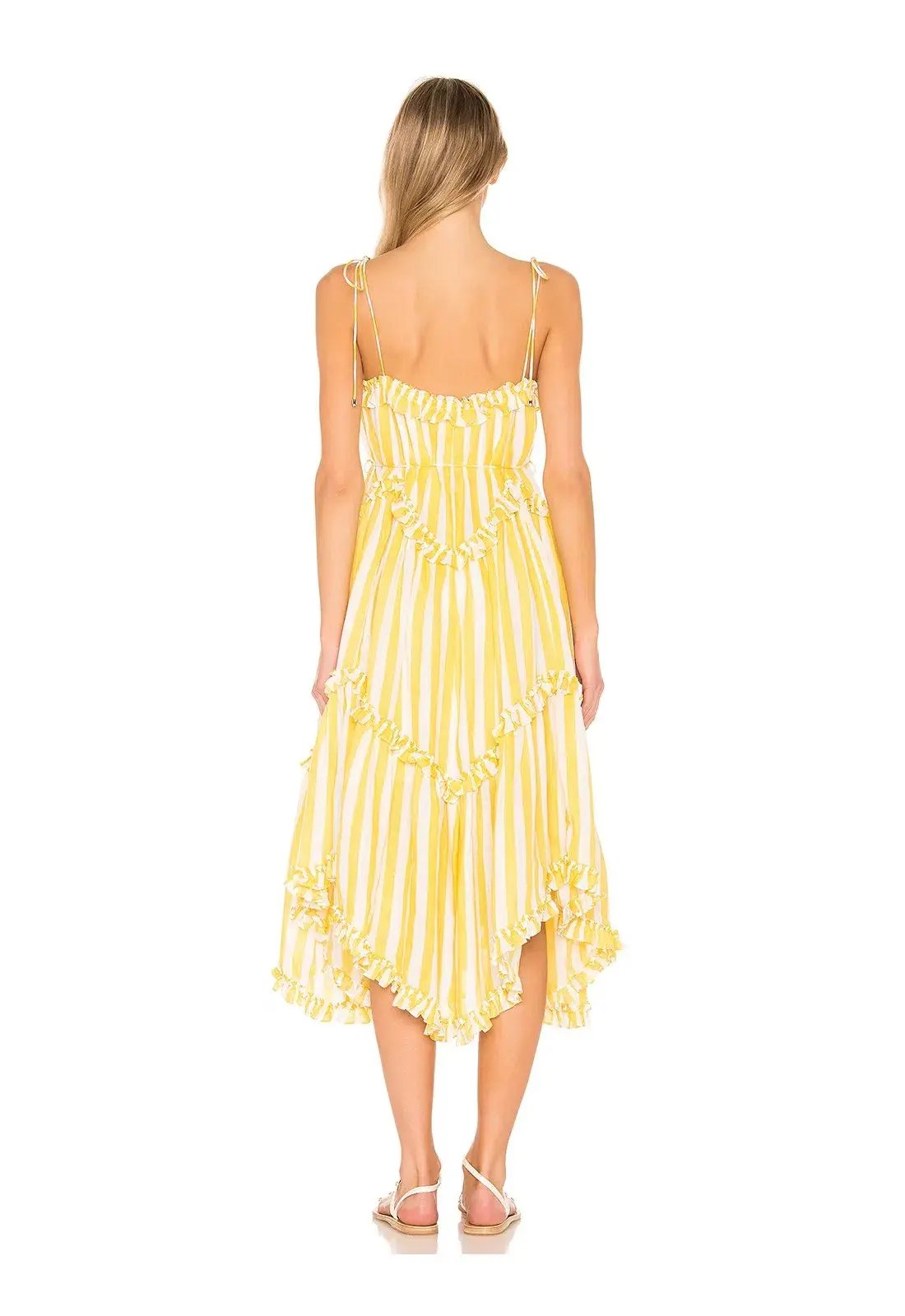 Zimmermann Lumino Floating Stripe Dress in Yellow Stripe Size 0/ AU 8 photo 3