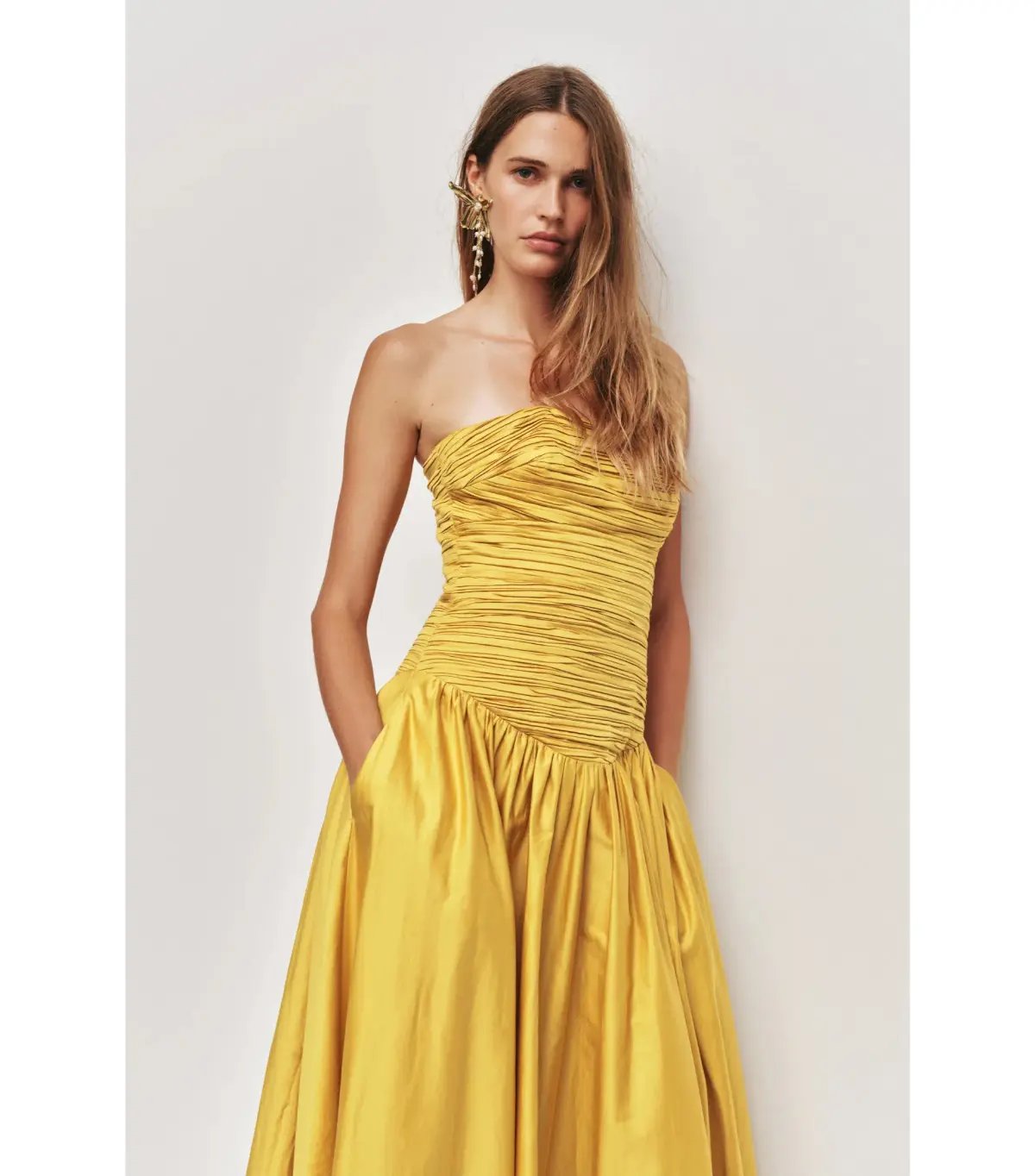Aje Marigold Midi Dress in Chartreuse Size AU 10 photo 2