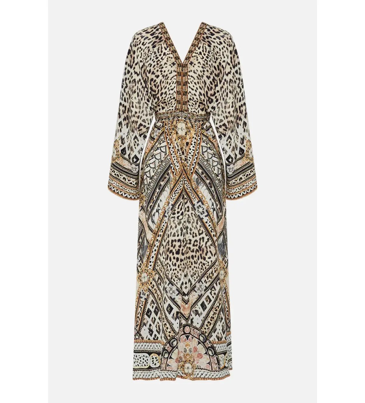 Camilla Gathered Kimono Dress in Mosaic Muse Size S / AU 10 photo 6