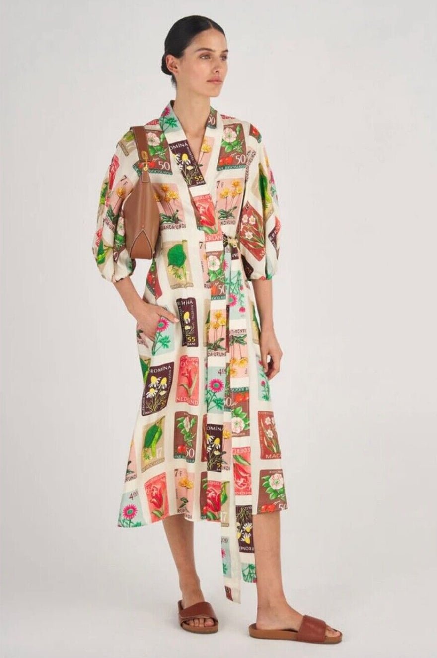 Oroton Floral Wrap Midi Dress photo 2