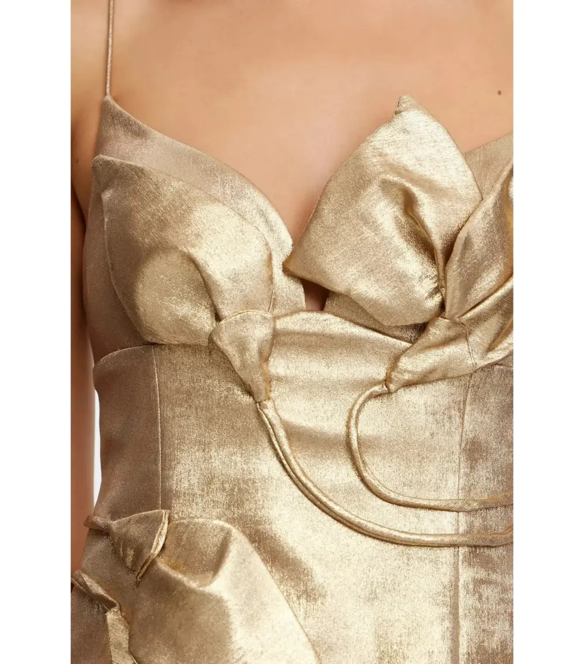 Acler Hillsome Mini Dress Gold Size AU 12 photo 4