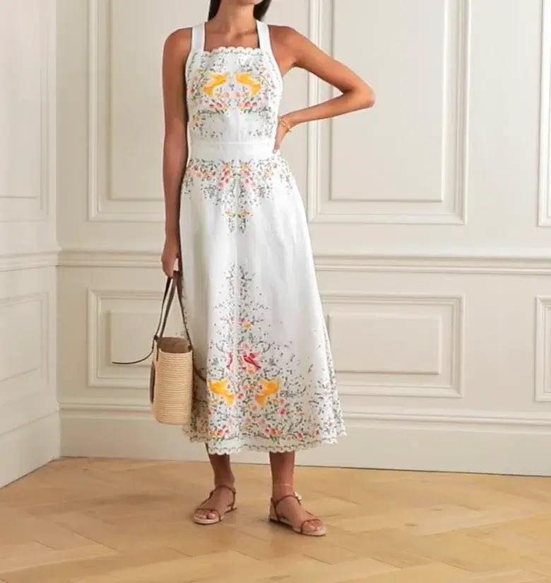 Zimmermann Carnaby Embroidered Dress White Size 2 / AU 12 photo 2