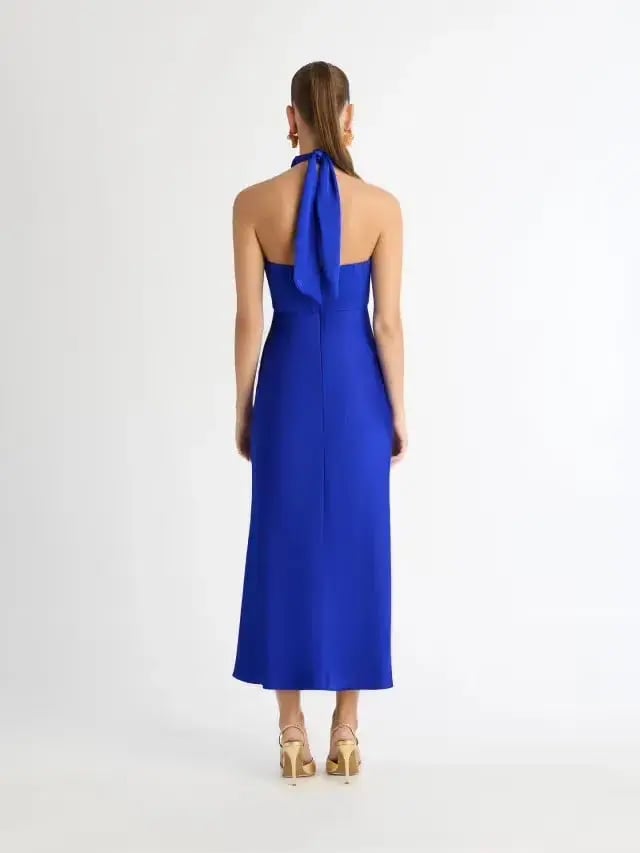 Sheike Jasmine Midi Dress Cobalt Blue Size 6 photo 2